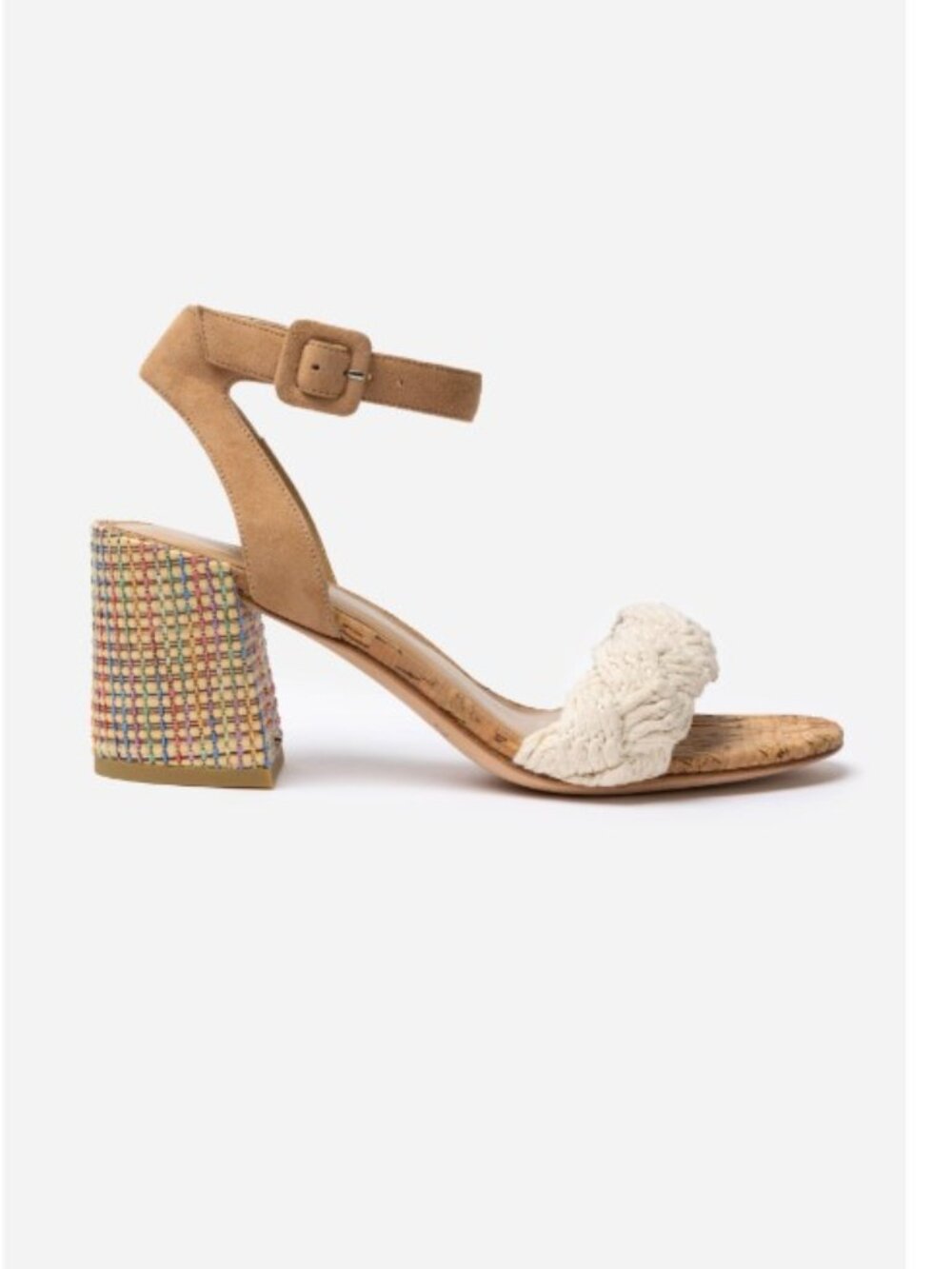 Johnny Was Braided Block Heel Sandals Size 7